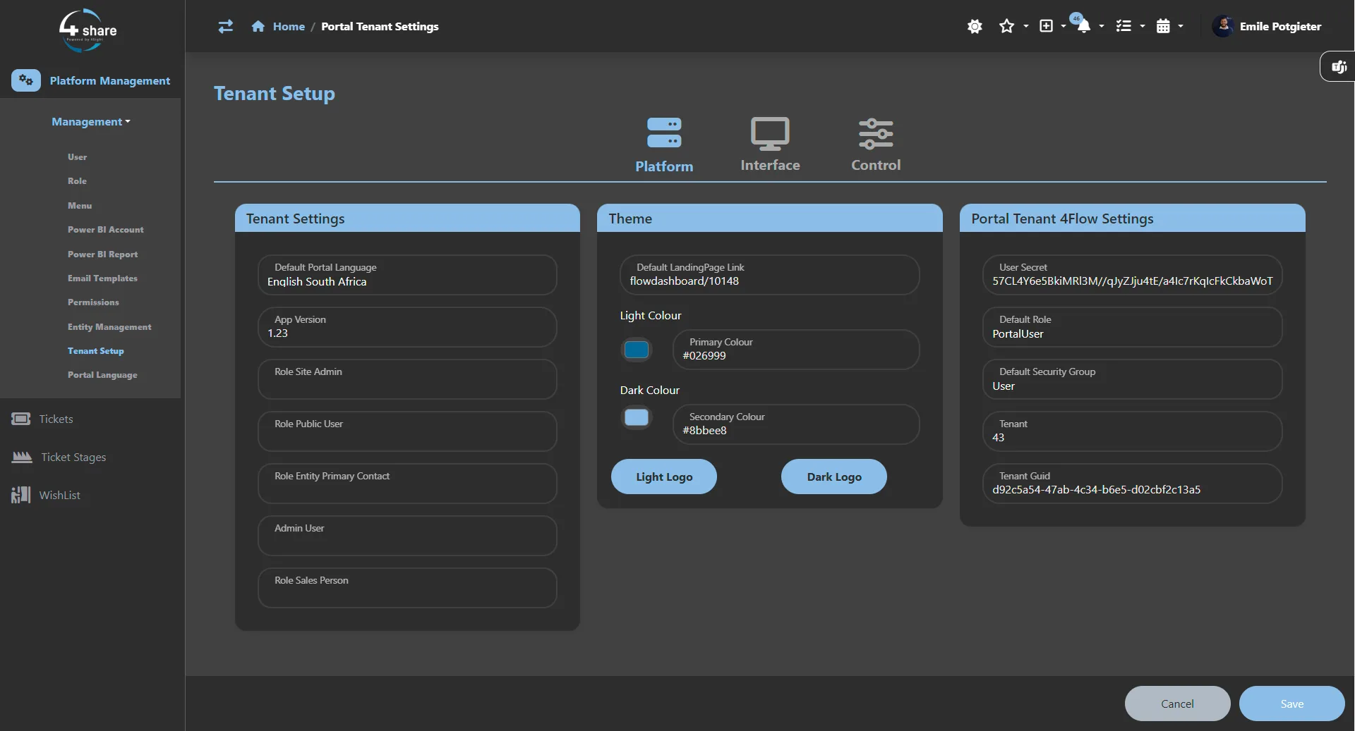 4Share dashboard screen 6
