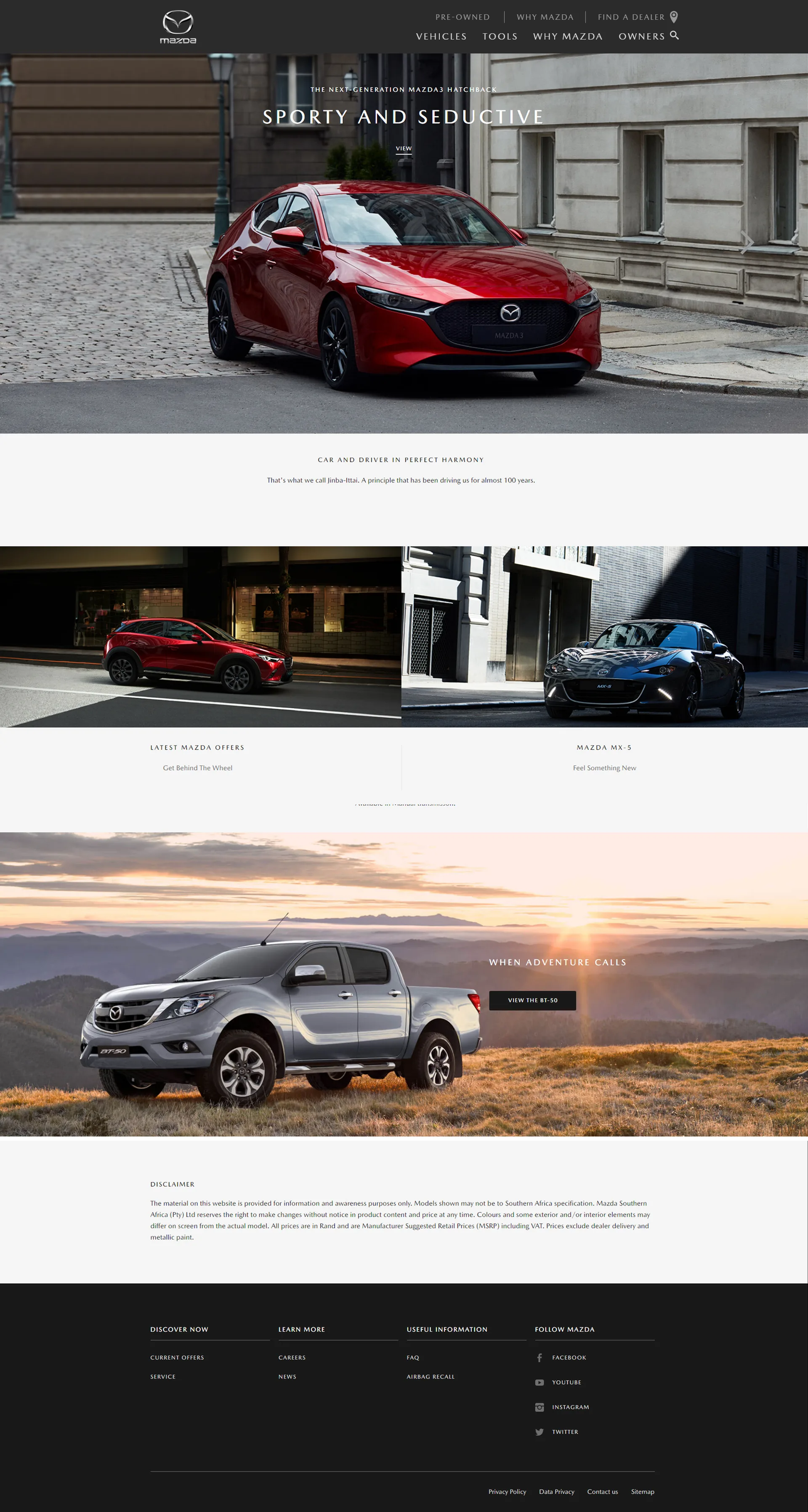 Barloworld dealer homepage