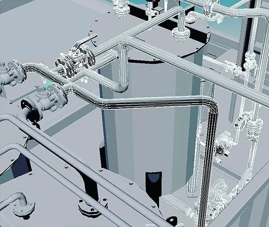 Mine 3D render, angle 3