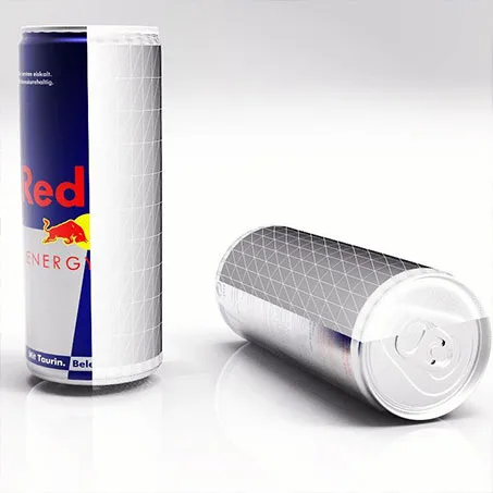 Red Bull 3D render, angle 3